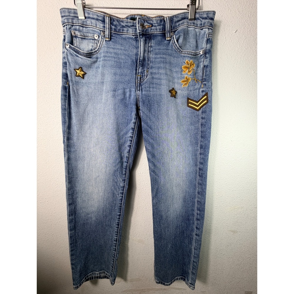 Lauren Ralph Lauren Women Jeans Blue 8 Estate Embroidered Southwestern
